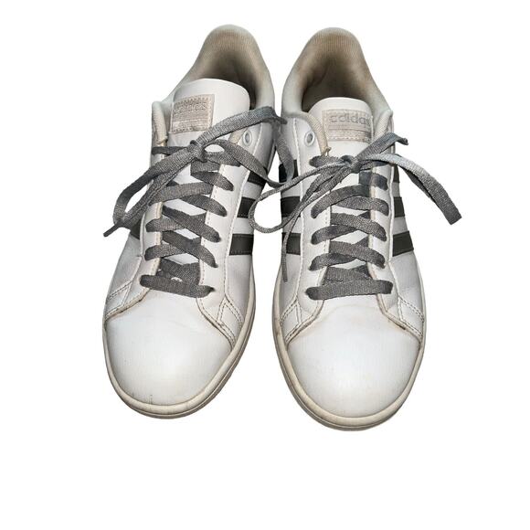 ADIDAS Cloudfoam Advantage Women's Size 7‎ White/Silver Shoes Art-AQ0528 - Picture 2 of 12